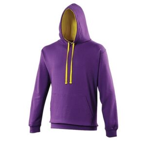 **Clearance** AWDis Varsity Hoodie (Purple/Sun Yellow)
